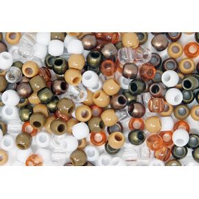 KOKO 180PC 10x12 mm Premium Wholesale Glitter Pony Beads, Multi-Colored Bracelet Cool Beads for Hair Braids, Kids Crafts, Plastic Braids Girls, GLITTER METALLIC GOLD