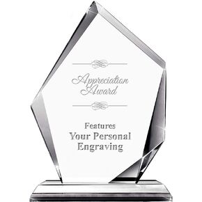 Appreciation Apex Crystal Award, 6" H Custom Engraved Appreciation Award, Engraving Included Prime