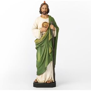 BC Catholic St. Jude The Apostle Statue, Patron Saint of Hopeless Causes, Religious Gift, Inspirational Home décor, 15.3" H, Handmade by Buildclassic