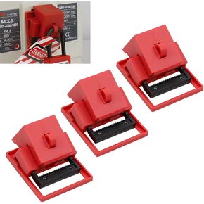 Circuit Breaker Lockout Device,10Pcs for 120/277 Clamp-on Electrical Single Pole Breaker for Loto Station Lock Out Tag Out Kit