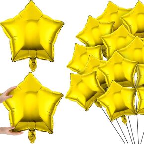 100 Pieces 18 Inch Star Shape Foil Balloon Foil Helium Balloons New Year Balloon Color Party Balloons for Kids New Year Christmas Baby Shower Birthday Wedding Decorations