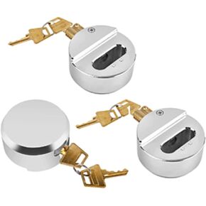 3 Packs Hockey Puck Padlocks with Hardened Reinforced Shackle, Heavy Duty Solid Steel Padlocks, Hidden Shackle Design & Superior Cut Resistance & Chrome Finish