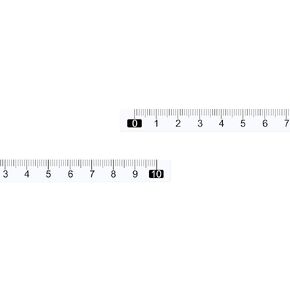 uxcell 10 Pcs Adhesive Backed Tape Measure 10cm Left to Right Read Measuring Tapes Stick on Workbench Ruler (White)