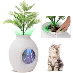 صندوق فضلات القطط المخفي من دوكال سمارت بلانت، صندوق فضلات القطط مع إزالة الرائحة، صندوق فضلات ذكي كبير جدًا للقطط الكبيرة المتعددة، مزيل الروائح الكريهة الأيونية ومنع تسرب البول، تعزيز ديكور المنزل in Kuwait