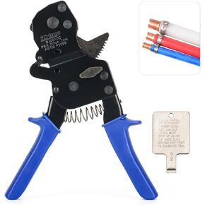 iCrimp Rachet PEX Pipe Cinch Tools for Stainless Steel Clamps meet ASTM 2098 clamping 3/8, 1/2, 3/4, 5/8,1-inch Pipe Tubing Blue
