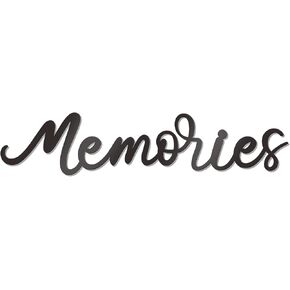 KOYILTD Living Room Wall Decor Memories Wall Sign Decor Black Metal Wall Art Rustic Memories Wall Sign for Love Between Family Idea Matching Gift For Photo and Photo Frame For Home Decor (Farmhouse)