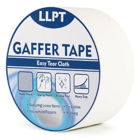 LLPT Gaffers Tape Black 2" x 35 Yards Matte Non Reflective Easy Tear Residue Free Heavy Duty Gaffing Tape for Cords Photography (PGT532P1BK)