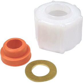 Danco 81422 Ballcock Supply Nut And Washer 7/8 " Id. X 1-1/8 " Od.,White, Orange, Gold
