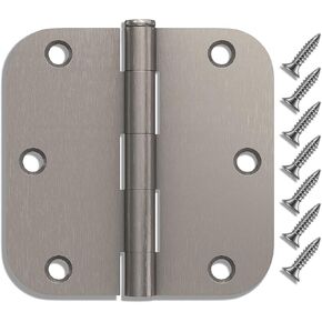 3 Pack Door Hinges Matte White,3.5 Inch Matte White Door Hinges with 5/8" Radius,Fit Standard Door/Bedroom Door/Exterior Door/Interal Door Hardware Hinges,Matte White Finish Door Hinges