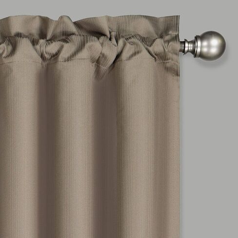 ECLIPSE Corinne Modern Blackout Thermal Rod Pocket Window Curtain for Bedroom or Living Room (1 Panel), 42" x 63", Grey in Saudi Arabia