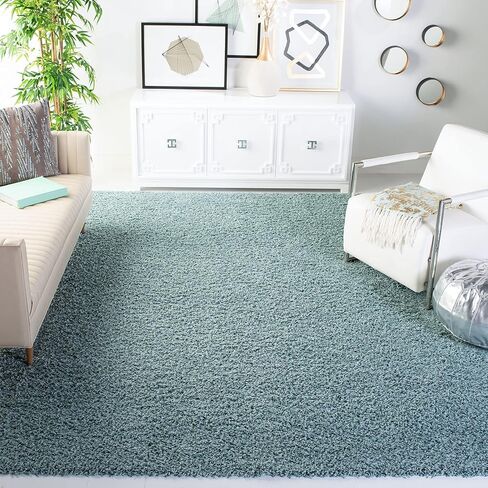 سجادة منطقة SAFAVIEH Athens Shag - 22.86 سم × 30.48 سم، إسفنج بحري، لا يتساقط ويسهل العناية به، سمك 1.5 سم مثالي للمناطق ذات الحركة العالية في غرفة المعيشة وغرفة النوم (SGA119D) in Saudi Arabia