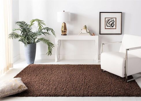 سجادة منطقة SAFAVIEH Athens Shag - 22.86 سم × 30.48 سم، إسفنج بحري، لا يتساقط ويسهل العناية به، سمك 1.5 سم مثالي للمناطق ذات الحركة العالية في غرفة المعيشة وغرفة النوم (SGA119D) in Saudi Arabia