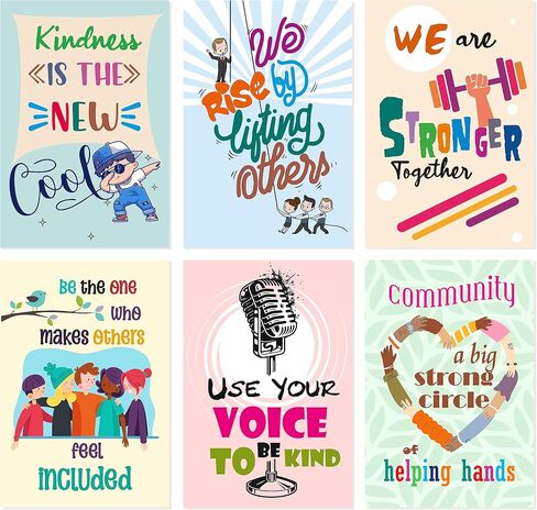 easykart labels Motivational Poster for Classroom - Set of 6 Growth Mindset Art Wall Posters, Inspirational Posters for Middle and High School Office Bedroom Decor Classroom Posters Elementary in Saudi Arabia