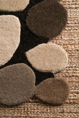 nuLOOM Hand Tufted Pebbles Runner Rug, 2' 6" x 6', Natural in Saudi Arabia