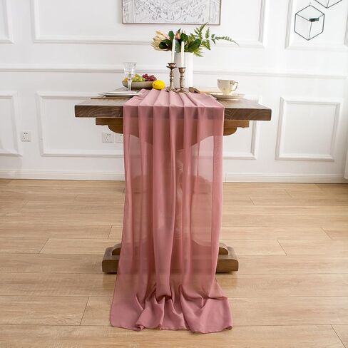 WELTRXE 4 Pack Sage Green Chiffon Table Runner 27.5x120 Inches Romantic Sheer Wedding Table Runner 10Ft Green Tulle Fabric Party Table Decorations for Wedding, Birthday Party, Bridal & Baby Shower in Saudi Arabia