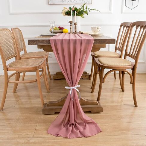 WELTRXE 4 Pack Sage Green Chiffon Table Runner 27.5x120 Inches Romantic Sheer Wedding Table Runner 10Ft Green Tulle Fabric Party Table Decorations for Wedding, Birthday Party, Bridal & Baby Shower in Saudi Arabia