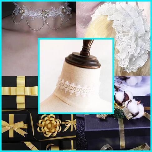 dlboboai Fringe Lace Trim Polyester Braided Ribbon 10 Yards 40mm Wide Lace Trim for Sewing Crafts Clothing Curtains Accessories Lampshade Home DIY Decoration (Multicolor, 40mm Wide) in Saudi Arabia