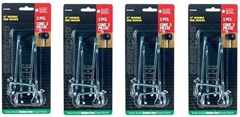 14444 Double Arm Peg Hook, 4-Inch, Sold as 4 Pack, 8 Hooks Total in Saudi Arabia