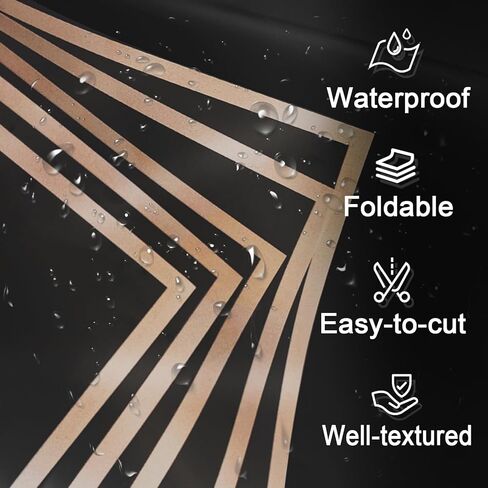 Xanllaxa 60 ورقة ورق تغليف الزهور، ورق مقاوم للماء باللون الوردي والأسود والأبيض، ورق تغليف بحافة ذهبية ورق مزدوج الجوانب لتوريد الزهور، وحفلات الزفاف، وعيد الحب، وأعياد الميلاد، وباقة (22.8 × 22.8 بوصة) in Kuwait