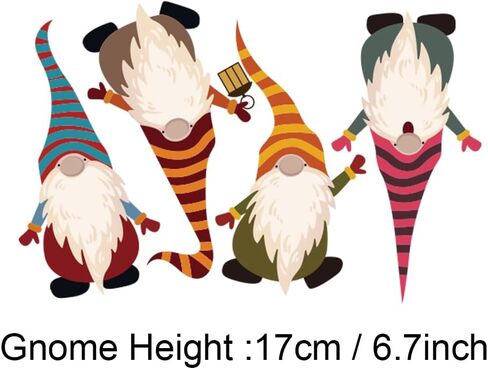 Christmas Gnomes Wall Decals, Christmas Window Clings Gnome for Happy Holidays Stickers, 4 Cute Xmas Holiday Home Office Decor for Kids Wall Decals Home Office in Saudi Arabia