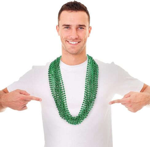 Windy City Novelties - 33" Inch Metallic Bead Necklace Bulk 72 Pack in Saudi Arabia