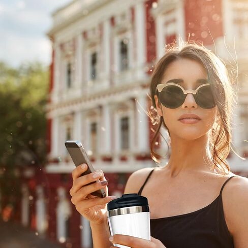 كوب حقائق غذائية للأم، كوب قهوة مضحك للأم أثناء السفر مع أغطية كوب قهوة معزول بفراغ من الفولاذ المقاوم للصدأ زجاجة مياه 15 أونصة in Kuwait