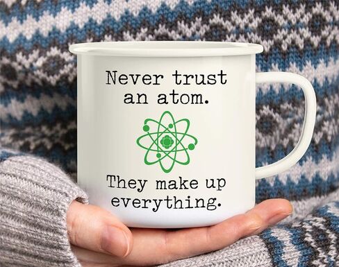 كوب قهوة Retreez لا يثق أبدًا في Atom إنهم يشكلون كل شيء، 16 أونصة من الفولاذ المقاوم للصدأ المعدني المقاوم للصدأ للتخييم في المخيمات - هدية عيد ميلاد ملهمة ساخرة مضحكة لصديق زميل العمل sis Bro Da Mom in Saudi Arabia