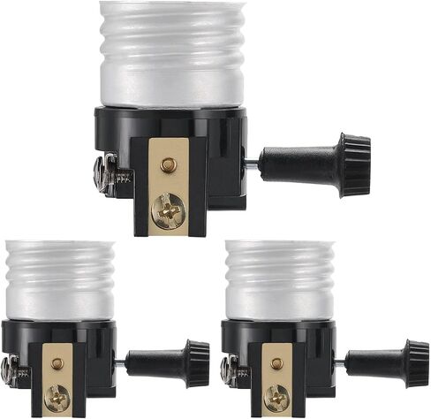 2 Pack Lamp Socket Replacement, UL Listed E26/E27 Light Socket Replacement with ON/Off Switch Knob, Lamp Repair Kit for Table Lamps, Floor Lamp in Saudi Arabia