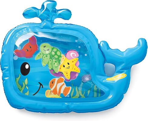 Infantino Jumbo Pat & Play Water Mat, Sea-Themed Mess-Free Water Play for Babies, Supports Tummy Time and Motor Skills Development, Multicolor, 3M+ in Kuwait
