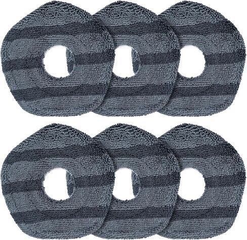 أقمشة الممسحة الكهربائية المتوافقة مع مكانس الروبوت eufy X10 Pro Omni وeufy X9 Pro: 6 قطع من أقمشة التنظيف المصنوعة من الألياف الدقيقة القابلة للغسل، مجموعة ملحقات أجزاء لمنظف الروبوت in Kuwait