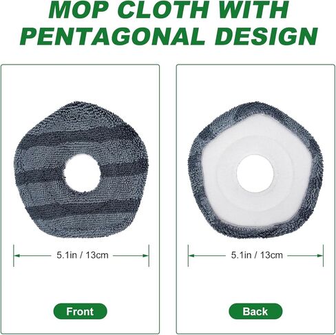 أقمشة الممسحة الكهربائية المتوافقة مع مكانس الروبوت eufy X10 Pro Omni وeufy X9 Pro: 6 قطع من أقمشة التنظيف المصنوعة من الألياف الدقيقة القابلة للغسل، مجموعة ملحقات أجزاء لمنظف الروبوت in Kuwait