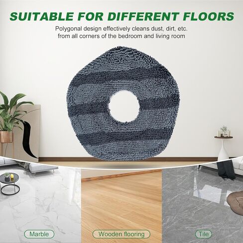 أقمشة الممسحة الكهربائية المتوافقة مع مكانس الروبوت eufy X10 Pro Omni وeufy X9 Pro: 6 قطع من أقمشة التنظيف المصنوعة من الألياف الدقيقة القابلة للغسل، مجموعة ملحقات أجزاء لمنظف الروبوت in Kuwait