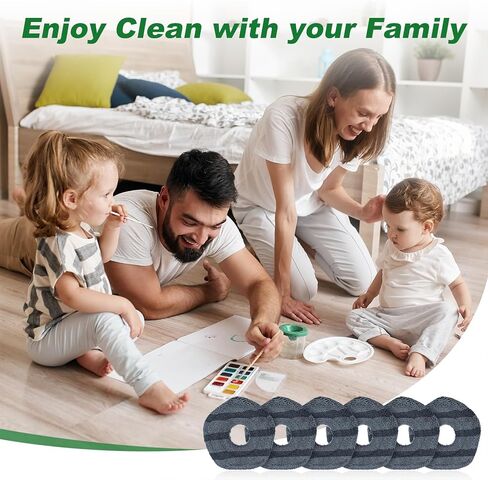 أقمشة الممسحة الكهربائية المتوافقة مع مكانس الروبوت eufy X10 Pro Omni وeufy X9 Pro: 6 قطع من أقمشة التنظيف المصنوعة من الألياف الدقيقة القابلة للغسل، مجموعة ملحقات أجزاء لمنظف الروبوت in Kuwait