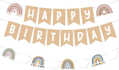 SMENGGIL Colorful Butterfly Themed Birthday Party Decoration Supplies Colorful Butterflies Happy Birthday Sign Banner Paper Birthday Bunting for Girls Kids Babys Womens Children's Birthday Decorations in Kuwait