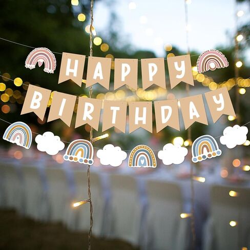 SMENGGIL Colorful Butterfly Themed Birthday Party Decoration Supplies Colorful Butterflies Happy Birthday Sign Banner Paper Birthday Bunting for Girls Kids Babys Womens Children's Birthday Decorations in Kuwait