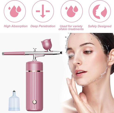 Airbrush-Kit Rechargeable Cordless Airbrush Compressor - Auto Handheld Airbrush Gun, Airbrush Set Portable Wireless Air Brush for Nail Art, Barber, Cake Decor, Makeup, Model Painting in Kuwait