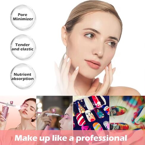 Airbrush-Kit Rechargeable Cordless Airbrush Compressor - Auto Handheld Airbrush Gun, Airbrush Set Portable Wireless Air Brush for Nail Art, Barber, Cake Decor, Makeup, Model Painting in Kuwait