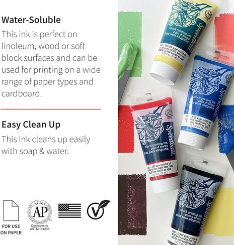 Speedball Water Soluble Block Printing Ink, White, 1 Pound - 380819 in Saudi Arabia