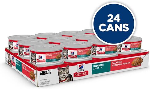 Hill's Science Diet Wet Cat Food, Adult, Indoor, Ocean Fish Recipe, 5.5 oz. Cans, 24-Pack in Kuwait