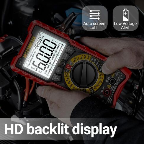 جهاز اختبار رقمي متعدد ANENG 6000 عدد TRMS مقياس الفولتميتر التلقائي، مقياس أوم أمبير يقيس NCV، تيار تيار متردد/تيار مستمر، الجهد الكهربي، الاستمرارية، المقاومة، السعة، الثنائيات، دورة العمل، درجة الحرارة in Kuwait