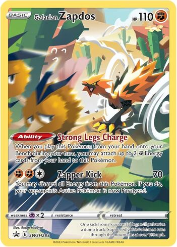 Pokémon TCG: Crown Zenith Tin – Galarian Zapdos (1 بطاقة فويل و5 عبوات معززة) in Saudi Arabia