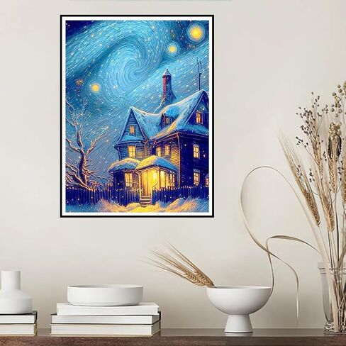 Stalente Diamond Painting Kits for Adults, Home 5D DIY Diamond Art Kits for Beginners Round Full Drill Diamond Painting for Home Wall Decoration Gift 12×12inch, Word Art in Saudi Arabia