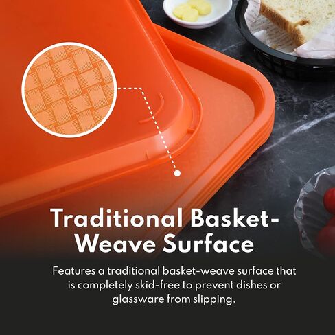 صينية طعام سريعة من نيو ستار فود سيرفيس، 6 قطع، مقاس 12 × 16 بوصة، ألوان متنوعة in Kuwait