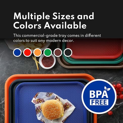 صينية طعام سريعة من نيو ستار فود سيرفيس، 6 قطع، مقاس 12 × 16 بوصة، ألوان متنوعة in Kuwait