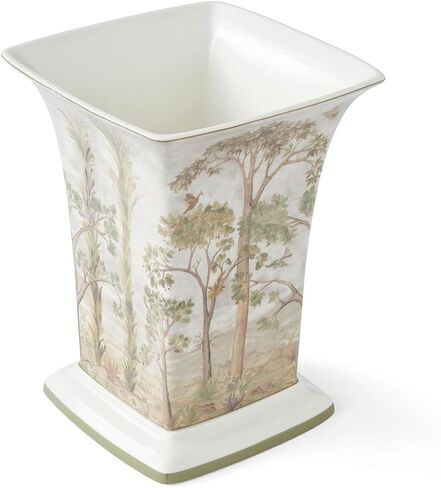 Spode Kit Kemp Tall Trees 8" Vase | Enchanted Forest Design | Porcelain | Dishwasher Safe | Elevate Your Home Decor | Displaying Fresh and Artificial Flowers | Ideal Gift for Nature-Inspired Spaces in Kuwait