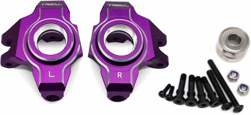 Treal Aluminum 7075 Front Steering Knuckles for Axial RBX10 Ryft (Black) in Saudi Arabia