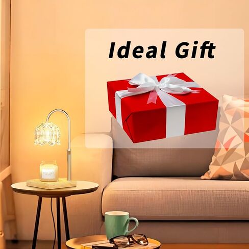 Candle Warmer Lamp, Electric Candle Lamp Warmer with Timer, Dimmable Wax Melt Warmer for Scented Wax with 2 Bulbs, Height Adjustable Electric Melter for Jar Candles, Home Decor and Gift for Mom in Kuwait