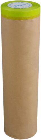 Pre-Taped Masking Paper for for Painting -24 inch x 50 feetTape and Drape Painters Paper, Paint Adhesive Protective Paper Roll for House Painting Covering Skirting, Frames, Cars and Auto Body in Saudi Arabia