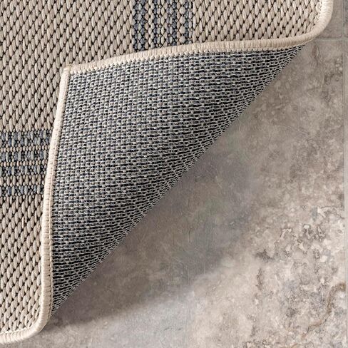 nuLOOM Antonella Bordered Solid Indoor/Outdoor Area Rug, 5x8, Light Grey in Saudi Arabia