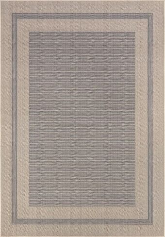 nuLOOM Antonella Bordered Solid Indoor/Outdoor Area Rug, 5x8, Light Grey in Saudi Arabia